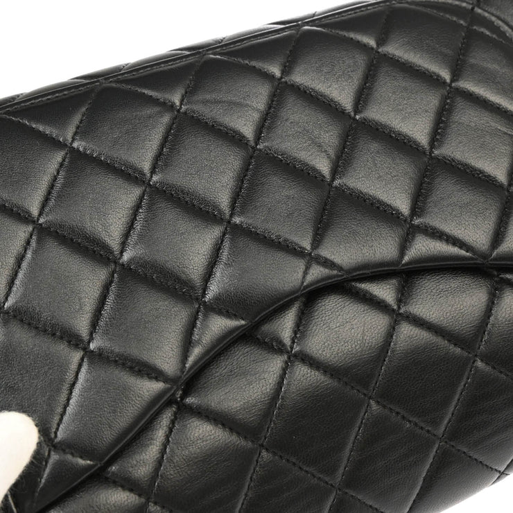 Chanel Black Lambskin Single Flap Shoulder Bag