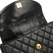 Chanel Black Lambskin Single Flap Shoulder Bag