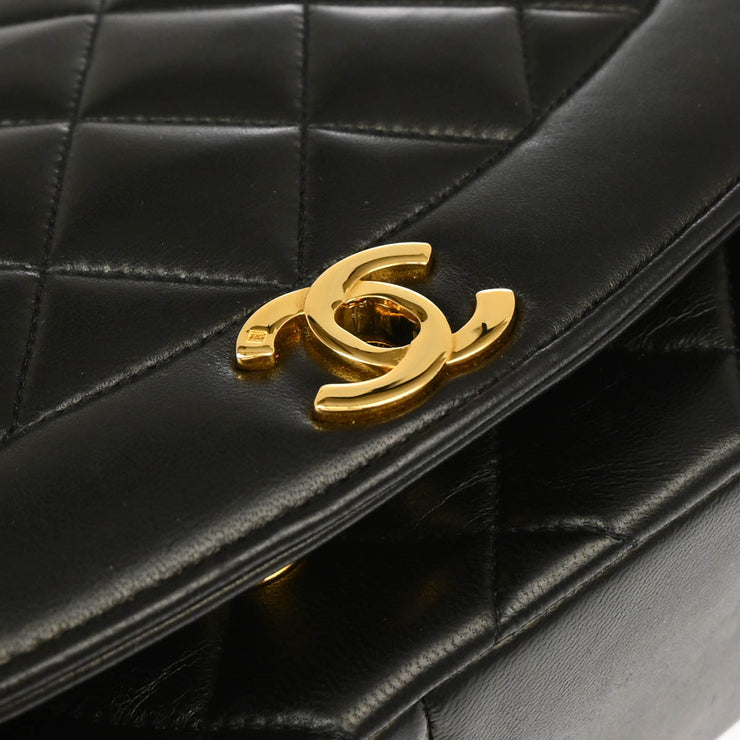 Chanel Black Lambskin Medium Diana Shoulder Bag