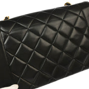 Chanel Black Lambskin Medium Diana Shoulder Bag