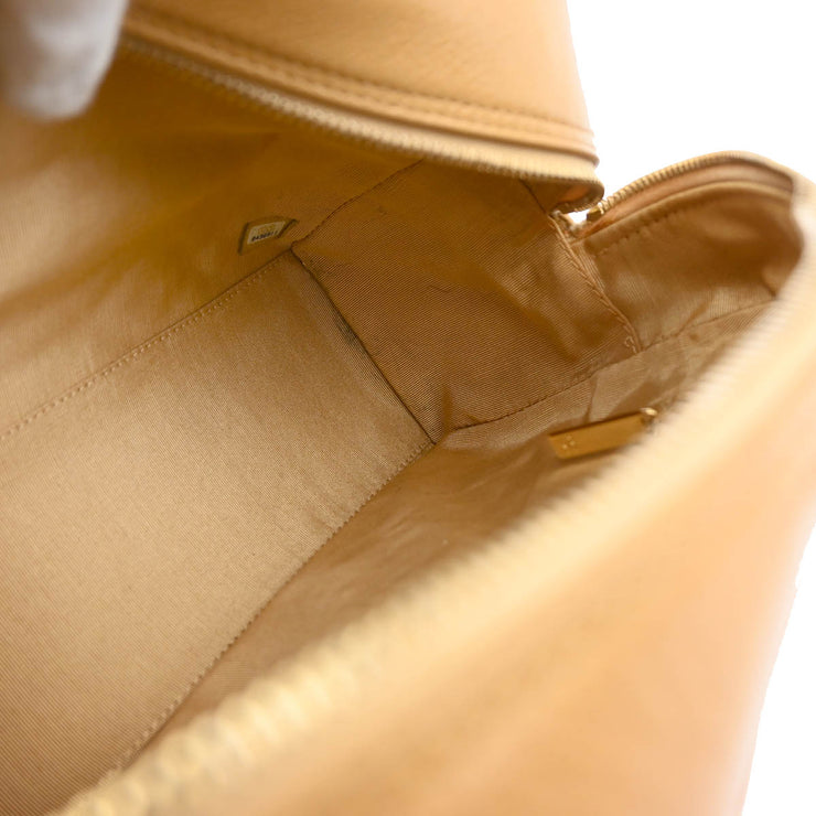 Chanel 2003-2004 Beige Caviar Bowling Bag 27