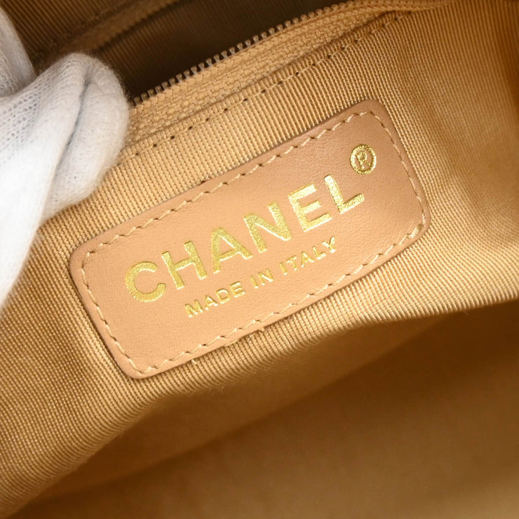 Chanel 2003-2004 Beige Caviar Bowling Bag 27