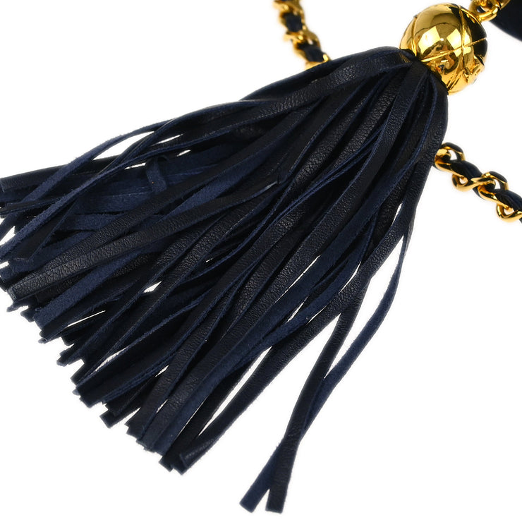 Chanel Navy Satin Shoulder Bag