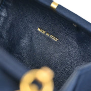 Chanel Navy Satin Shoulder Bag