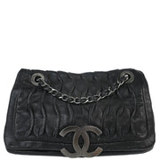 Chanel 2008-2009 Black Perforated Lambskin Shoulder Bag