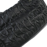 Chanel 2008-2009 Black Perforated Lambskin Shoulder Bag