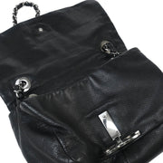 Chanel 2008-2009 Black Perforated Lambskin Shoulder Bag