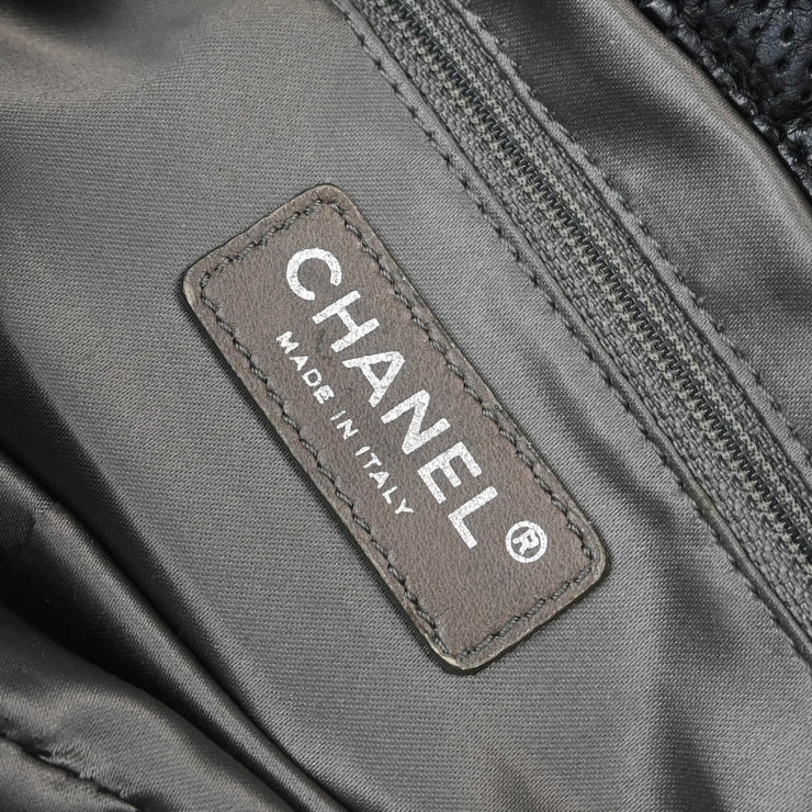 Chanel 2008-2009 Black Perforated Lambskin Shoulder Bag