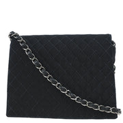 Chanel Black Canvas Emblem Shoulder Bag