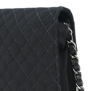 Chanel Black Canvas Emblem Shoulder Bag