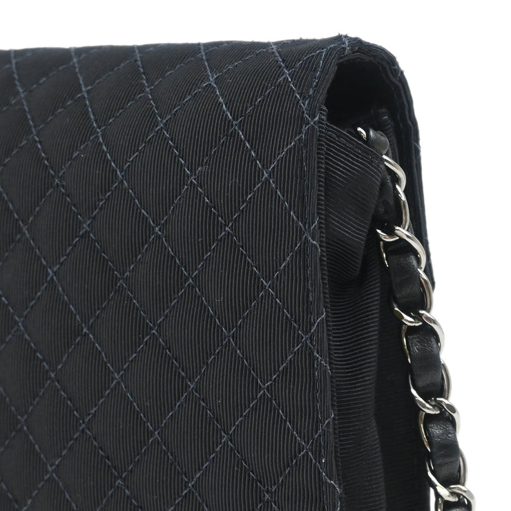 Chanel Black Canvas Emblem Shoulder Bag