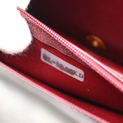 Chanel Black Lambskin Pushlock Small Full Flap Shoulder Bag