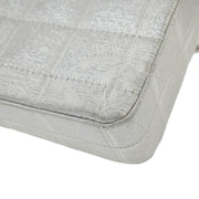 Chanel Silver Jacquard Nylon East West Travel Line Shoulder Bag