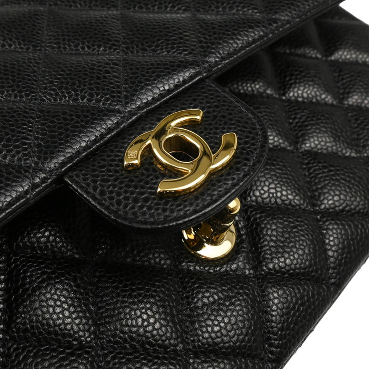 Chanel Black Caviar Medium Classic Double Flap Shoulder Bag
