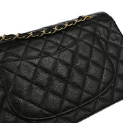 Chanel Black Caviar Medium Classic Double Flap Shoulder Bag