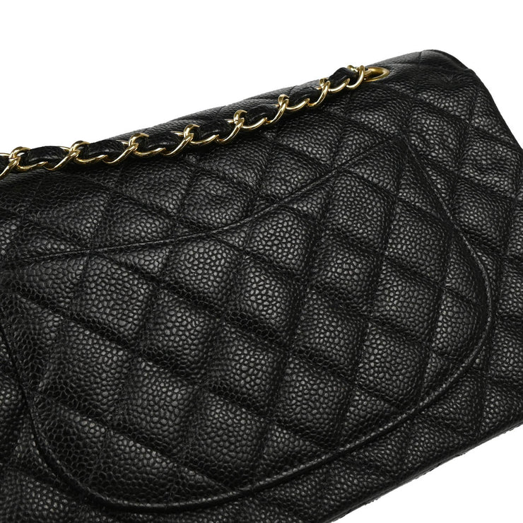 Chanel Black Caviar Medium Classic Double Flap Shoulder Bag