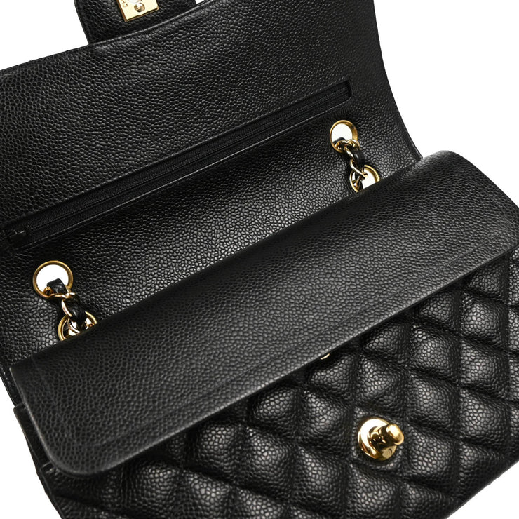 Chanel Black Caviar Medium Classic Double Flap Shoulder Bag