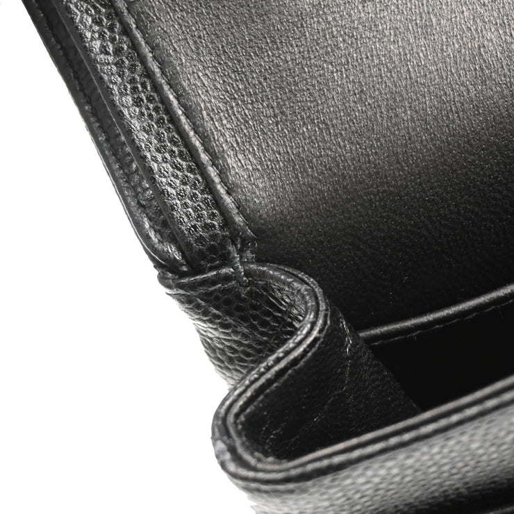 Chanel Black Caviar Medium Classic Double Flap Shoulder Bag