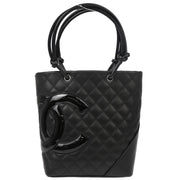 Chanel Black Calfskin Cambon Ligne Tote Handbag