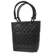 Chanel Black Calfskin Cambon Ligne Tote Handbag