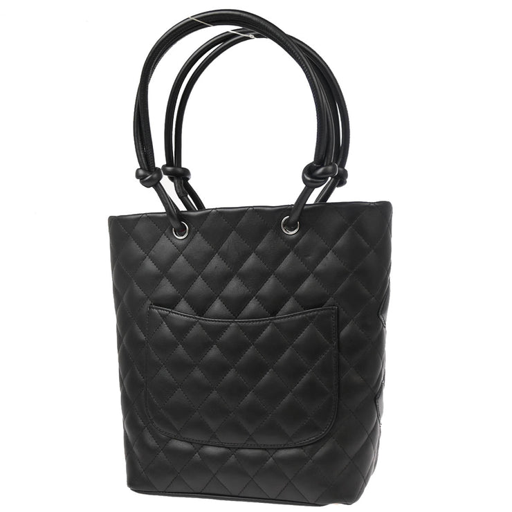 Chanel Black Calfskin Cambon Ligne Tote Handbag