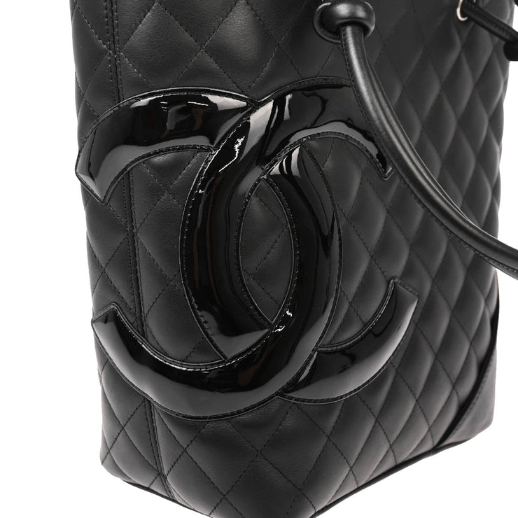 Chanel Black Calfskin Cambon Ligne Tote Handbag