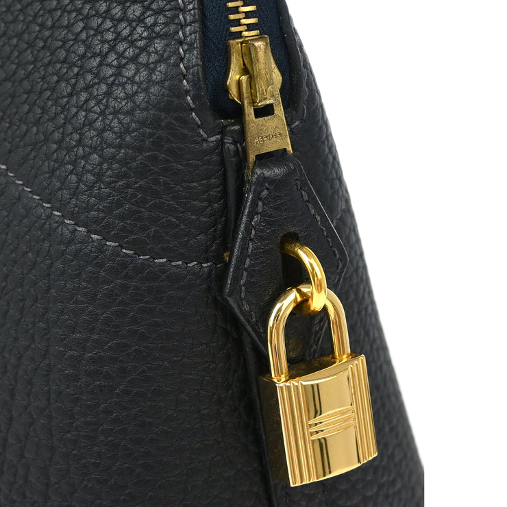 Hermes 2003 Blue Indigo Fjord Bolide 37 2way Shoulder Handbag