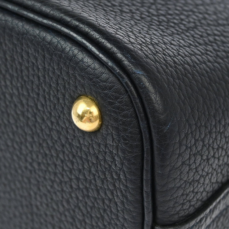 Hermes 2003 Blue Indigo Fjord Bolide 37 2way Shoulder Handbag