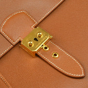 Hermes Gold Courchevel Sac a Depeches 41 Briefcase