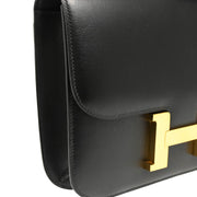 Hermes Black Box Calf Constance 23 Shoulder Bag
