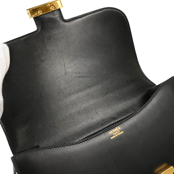 Hermes Black Box Calf Constance 23 Shoulder Bag