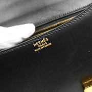 Hermes Black Box Calf Constance 23 Shoulder Bag