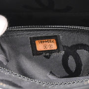 Chanel 2001-2003 Black Patent Leather Choco Bar Handbag