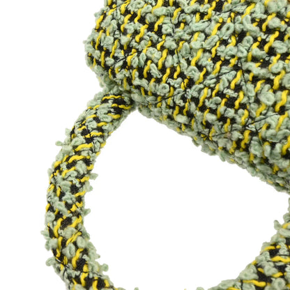 Chanel 1991-1994 Light Green Tweed Micro Classic Flap Handbag