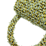 Chanel Light Green Tweed Micro Classic Flap Handbag
