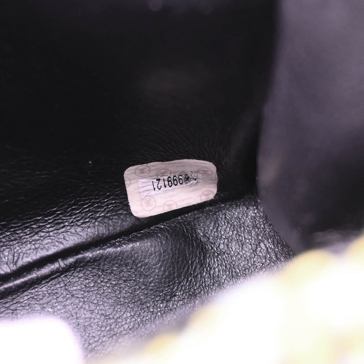 Chanel Light Green Tweed Micro Classic Flap Handbag