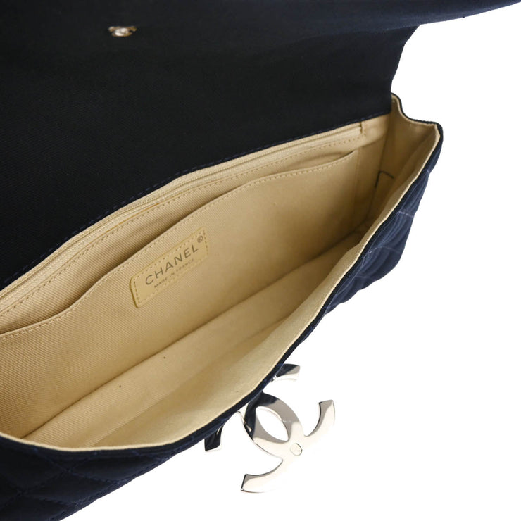 Chanel Navy Cotton Cruise Line Clutch Bag