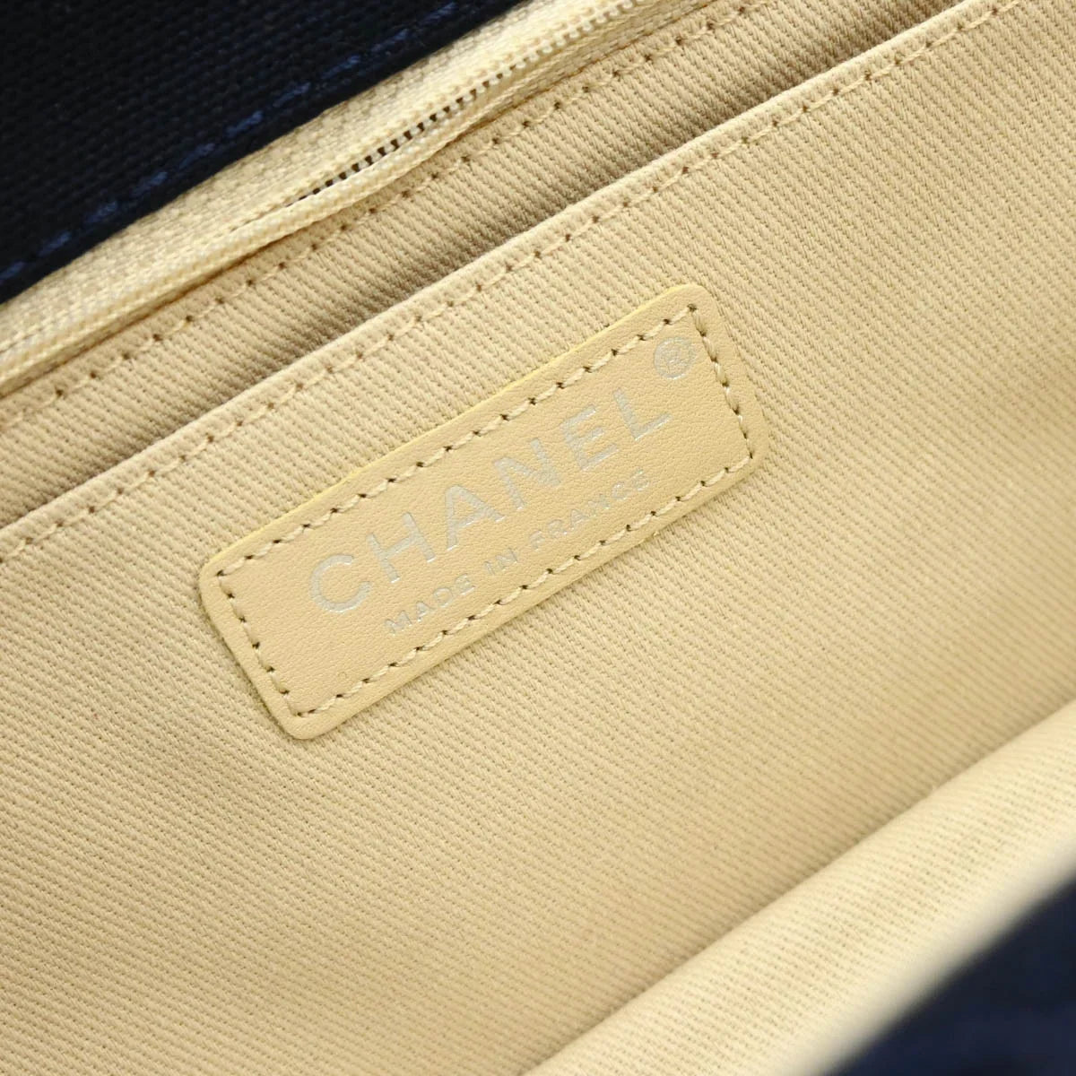 Chanel 2008-2009 Navy Cotton Cruise Line Clutch Bag