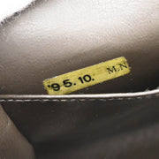 Chanel 1994-1996 Gray Suede Small Classic Double Flap Shoulder Bag