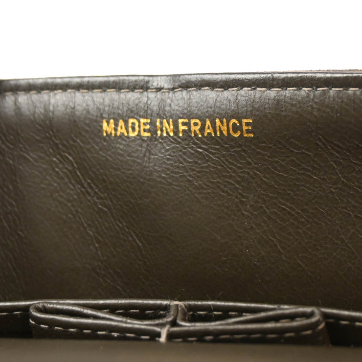 Chanel 1994-1996 Gray Suede Small Classic Double Flap Shoulder Bag