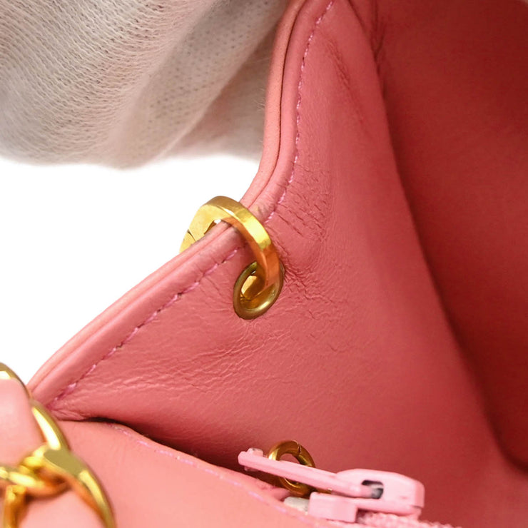 Chanel Pink Lambskin Shoulder Bag