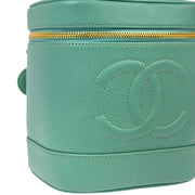 Chanel 1997-1999 Emerald Green Caviar Timeless Vanity Handbag