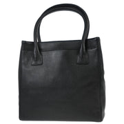 Chanel 2005-2006 Black Calfskin Mademoiselle Lock Tote Handbag