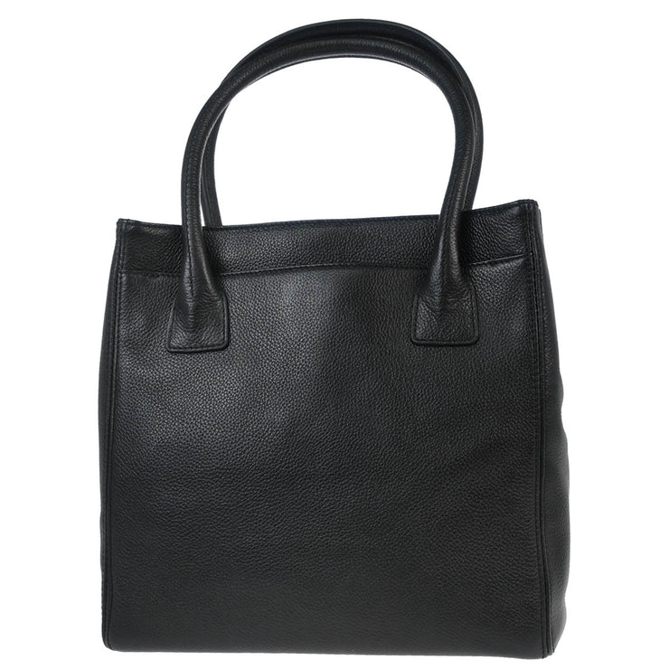 Chanel 2005-2006 Black Calfskin Mademoiselle Lock Tote Handbag
