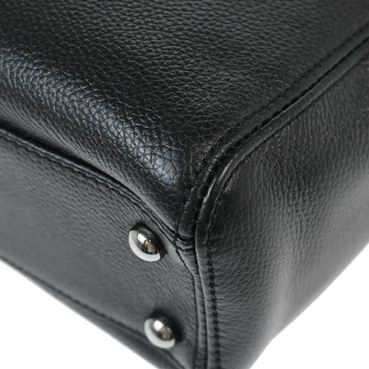 Chanel 2005-2006 Black Calfskin Mademoiselle Lock Tote Handbag