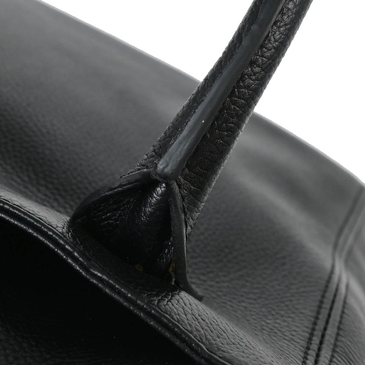 Chanel 2005-2006 Black Calfskin Mademoiselle Lock Tote Handbag