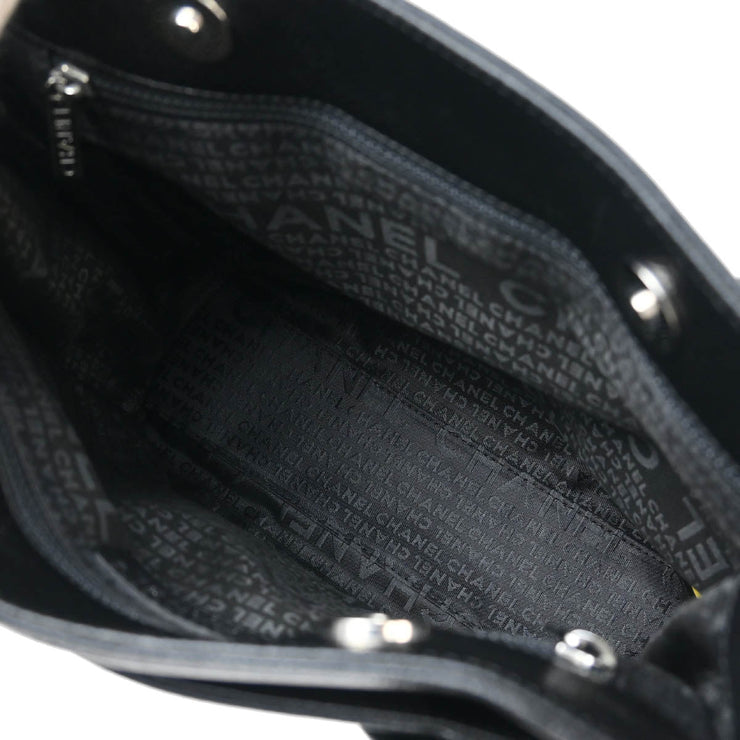 Chanel 2005-2006 Black Calfskin Mademoiselle Lock Tote Handbag