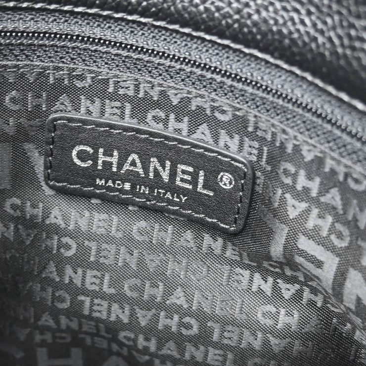 Chanel 2005-2006 Black Calfskin Mademoiselle Lock Tote Handbag