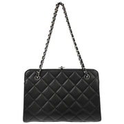 Chanel Black Caviar Chain Handbag