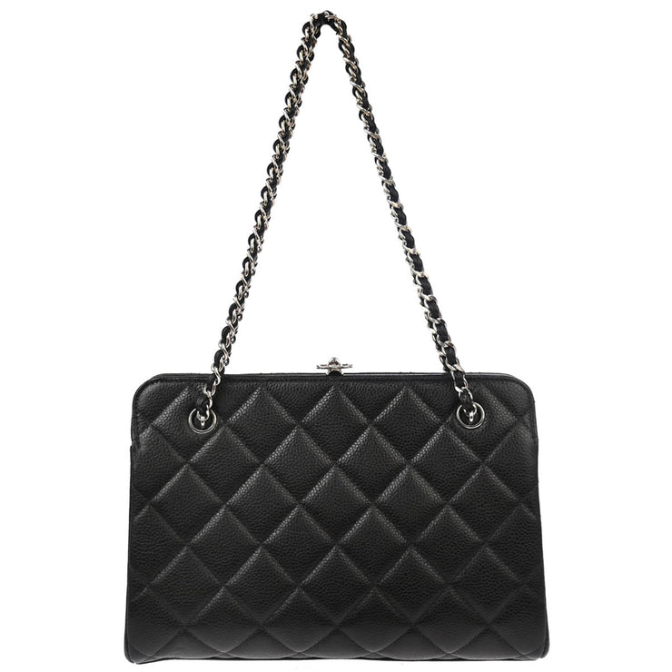 Chanel Black Caviar Chain Handbag